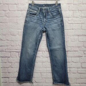 BKE Jake Jeans Mens 30x30‎ Straight Leg Distressed Medium Wash Ankle Slits